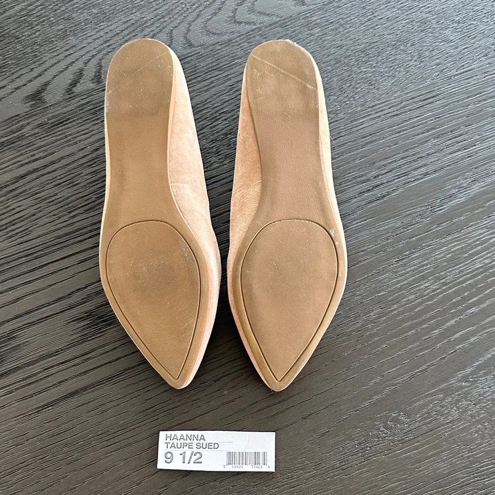 Steve Madden Hannah Taupe Elegant Suede Flats - Picture 2 of 6